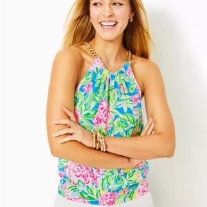 Lilly Pulitzer  BOWEN HALTER TOP in multi grove garden